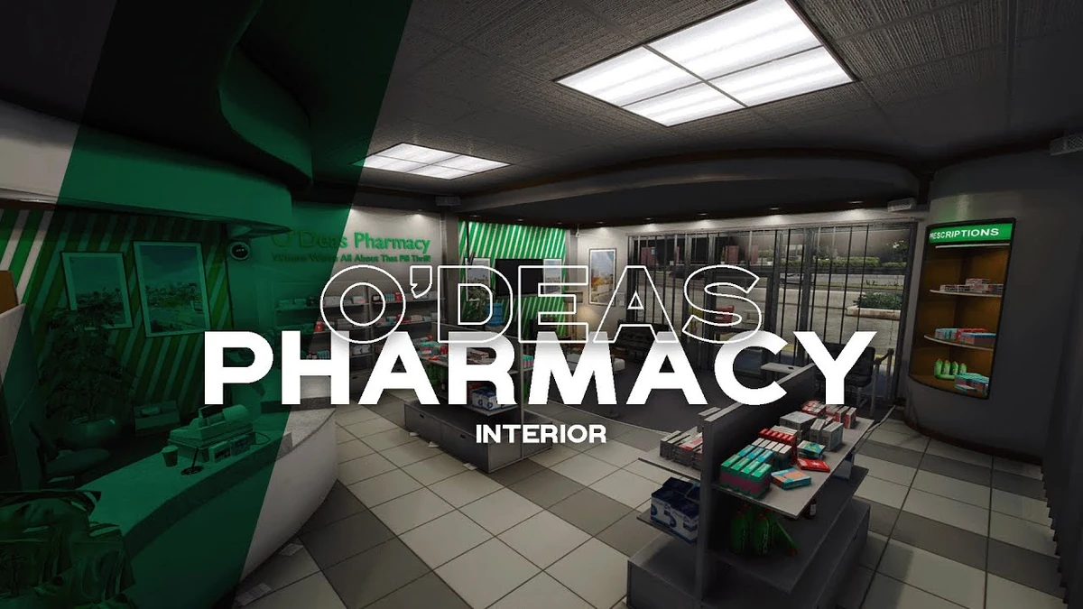 O'Deas Pharmacy V2 Mapping | Fully Open Source FiveM Interior